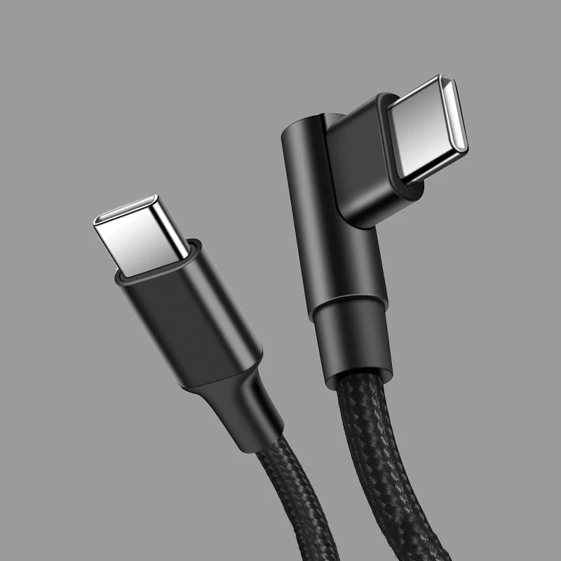 Cable USB C 90 Dégrée Tressé