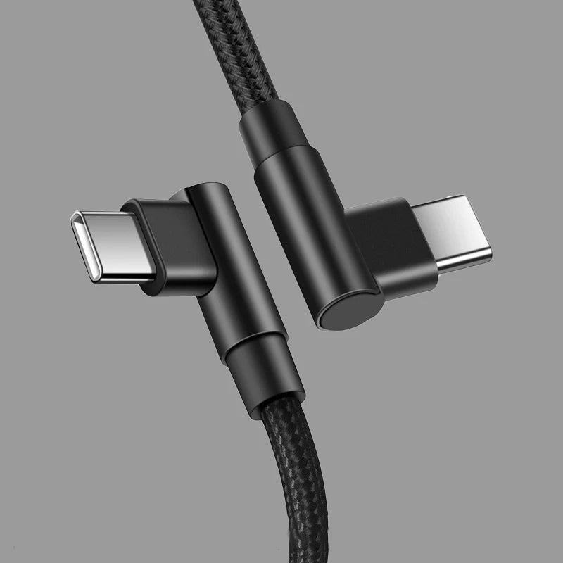 Cable USB C 90 Dégrée Tressé