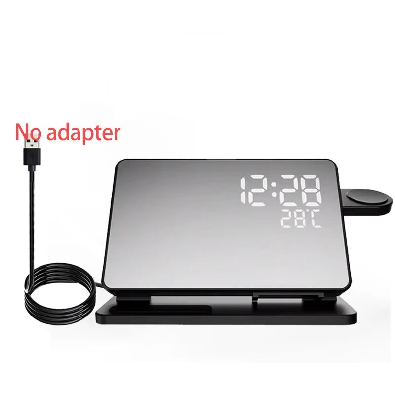 Station de Chargement sans Fil 4 en 1 Horloge